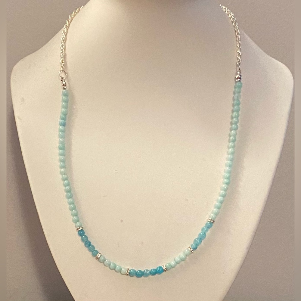 NEW Aquamarine & Amazonite necklace